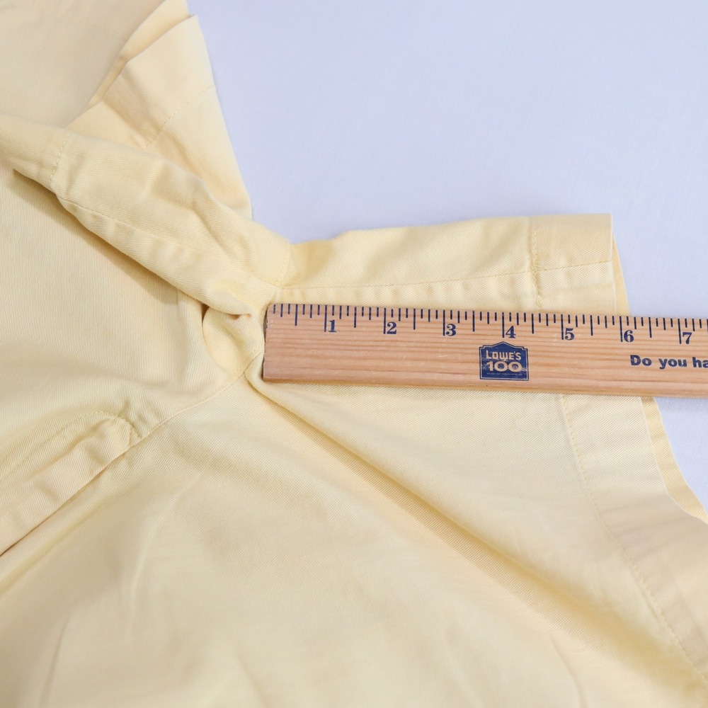 Ralph Lauren Pleated Shorts Women 6 Yellow Vintage 90s Cotton High Rise Red Pony - Picture 8 of 13